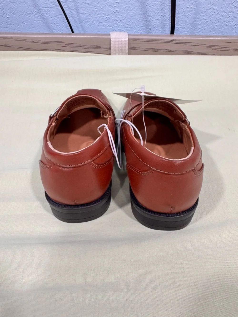 Toddler Boys size 8 Brown Leather dress Slip-On Loafers